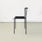 Moderne italienische Stühle aus schwarzem Metall & Kautschuk von Maurizio Peregalli für Zeus, 1984, 4 . Set 5
