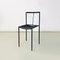 Modern Italian Black Metal and Rubber Chairs attributed to Maurizio Peregalli for Zeus, 1984, Set of 4 6