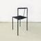 Moderne italienische Stühle aus schwarzem Metall & Kautschuk von Maurizio Peregalli für Zeus, 1984, 4 . Set 7