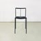 Modern Italian Black Metal and Rubber Chairs attributed to Maurizio Peregalli for Zeus, 1984, Set of 4 4