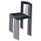 Moderne italienische Stühle aus schwarzem Metall & Kautschuk von Maurizio Peregalli für Zeus, 1984, 4 . Set 2