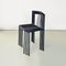 Modern Italian Black Metal and Rubber Chairs attributed to Maurizio Peregalli for Zeus, 1984, Set of 4 3