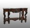 Antique Console Table in Exotic Wood with Gray Marble, 1800s 1