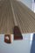 Teak & Sisal Deckenlampe von Temde, 1960er 5