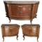 Louis XVI 19th Century Sideboard and Nighstands, France, Set of 3 1