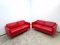 Ds 118 Real Leather Sofas Garnitur in the Color Red from de Sede, Set of 2, Image 11