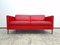 Ds 118 Real Leather Sofas Garnitur in the Color Red from de Sede, Set of 2 3