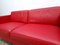Ds 118 Real Leather Sofas Garnitur in the Color Red from de Sede, Set of 2 7