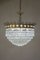 Vintage Empire Crystal Suspension Chandelier with 5 Lights, 1940s 6