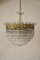 Vintage Empire Crystal Suspension Chandelier with 5 Lights, 1940s 5