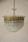 Vintage Empire Crystal Suspension Chandelier with 5 Lights, 1940s, Image 5