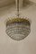 Vintage Empire Crystal Suspension Chandelier with 5 Lights, 1940s, Image 1