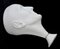 Jarrón con cabeza de hombre de porcelana blanca de Ilona Romule, Imagen 3