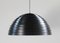 Lampada da soffitto Step in metallo laccato nero di Martinelli Luce, anni '70, Immagine 2
