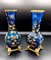 Glass Bronze Mounted Vases by Alphonse Giroux Paris in the style of Japanese, Set of 2 1