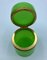 French Opaline Glass Box and Small Vases with Dishes in Lime Green, Set of 5 8