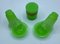 French Opaline Glass Box and Small Vases with Dishes in Lime Green, Set of 5 5