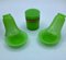 French Opaline Glass Box and Small Vases with Dishes in Lime Green, Set of 5 6