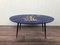 Vintage Coffee Table in Metal and Lacquered and Painting Wood, Italy, 1950s 1
