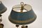 Lampade da tavolo in ottone con paralumi Tole, anni '30, set di 2, Immagine 6