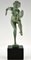 Derenne, Art Deco Sculpture of Nude Disc Dancer, 1930s, Metal 7