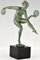 Derenne, Art Deco Sculpture of Nude Disc Dancer, 1930s, Metal 3