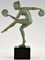 Derenne, Scultura Art Déco di ballerina nuda, anni '30, metallo, Immagine 6