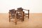 Leather Armchairs with Wooden Frame, Set of 2, Image 2