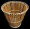 Slatted Bamboo and Rattan Paper Basket, 1960s 2