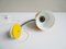 Gelbe Wandlampe mit Chromplatte, 1960er 7