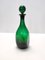 Vintage Italian Green Hand-Blown Glass Bottle, 1950s, Image 4