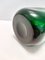 Botella italiana vintage de vidrio soplado a mano verde, años 50, Imagen 9