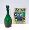 Vintage Italian Green Hand-Blown Glass Bottle, 1950s, Image 3