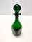 Botella italiana vintage de vidrio soplado a mano verde, años 50, Imagen 5