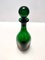 Vintage Italian Green Hand-Blown Glass Bottle, 1950s 5