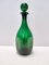 Vintage Italian Green Hand-Blown Glass Bottle, 1950s 1