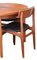 Danish Chair in Teak and Black Leather, 1960s, Set of 6 13