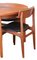 Danish Chair in Teak and Black Leather, 1960s, Set of 6, Image 13