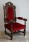 Victorian Acobean Revival Carved Ornate Throne Chair, 1850 6