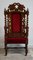 Victorian Acobean Revival Carved Ornate Throne Chair, 1850 3