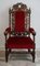 Victorian Acobean Revival Carved Ornate Throne Chair, 1850, Image 1