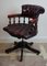 Chaise de Bureau Pivotante Captain's en Acajou 2