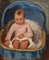 Henry Meylan, Bébé assis dans son couffin, Oil on Canvas 2