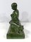 Art Deco Skulptur von La Demoiselle et le Chevreau von A. Godard, Anfang 1900 15