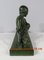 Sculpture Art Déco de La Demoiselle et le Chevreau par A. Godard, Début des années 1900 23