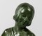Sculpture Art Déco de La Demoiselle et le Chevreau par A. Godard, Début des années 1900 7