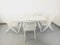 Vintage Garden Table and White Wooden Armchairs, 1960s, Set of 5, Image 3