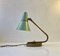 Skandinavische Pastellgrüne Wandlampe aus Messing & Aluminium, 1950er 2
