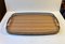 Large Mid-Century Italian Serving Tray in Brass, Teak and Faux Wood, 1950s, Image 1