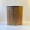 Vintage Faux Oak Tin Plate Waste Basket from Ira, Denmark, 1960s, Image 1